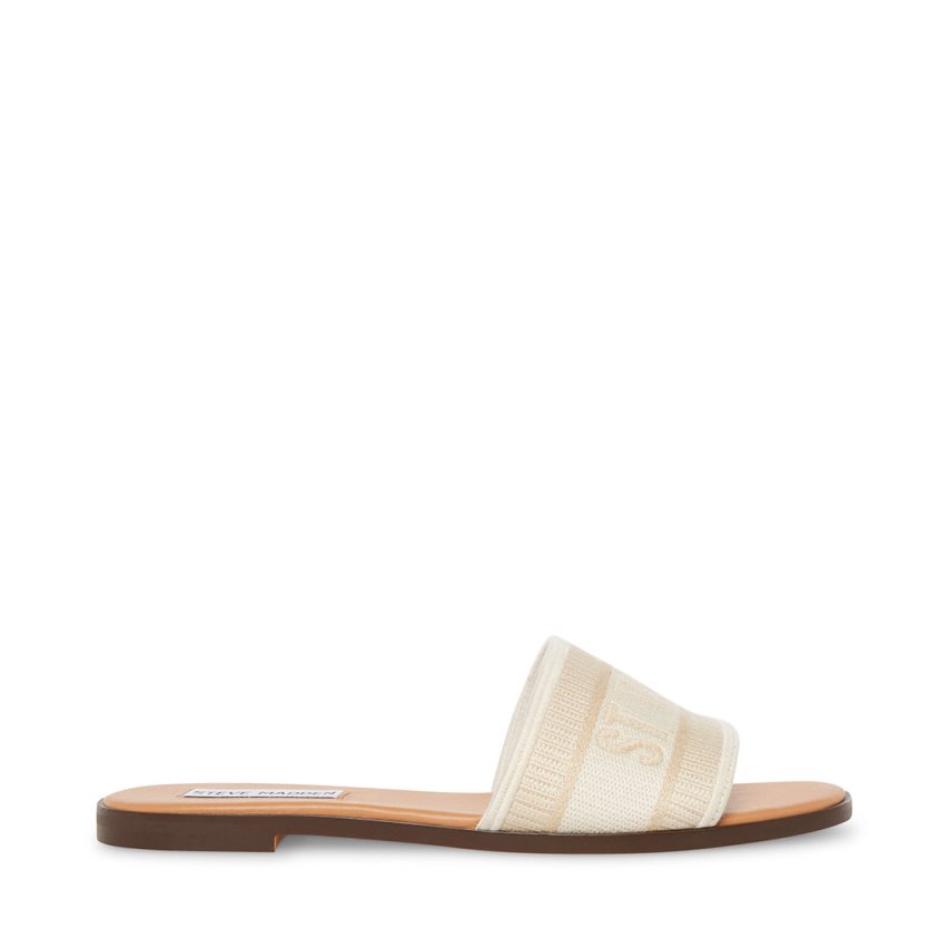 Beige Steve Madden Knox Women's Slides | PH 3241KMY